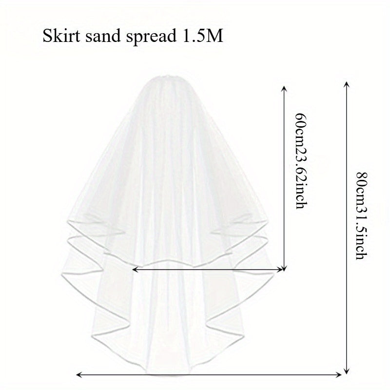 Tulle Veil Bridal Art & Photo Veil for Weddings Holiday Decorations