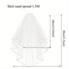 Tulle Veil Bridal Art & Photo Veil for Weddings Holiday Decorations