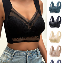 5pcs Lace Wireless Bras Full Coverage Women's Lingerie