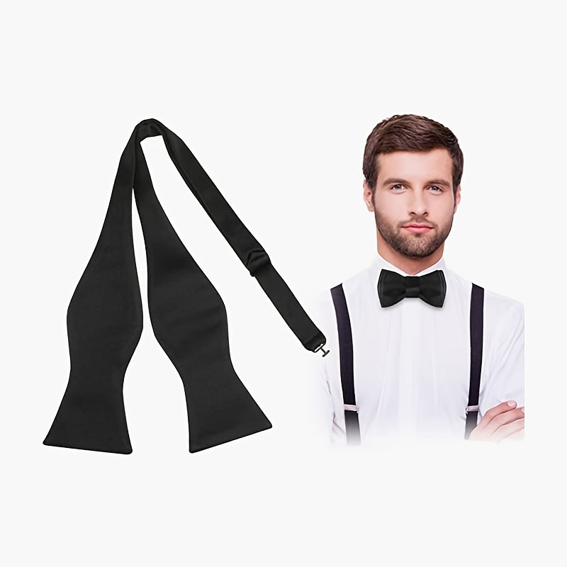Men's Silk Solid Bow Tie For Wedding
