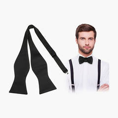 Men's Silk Solid Bow Tie For Wedding