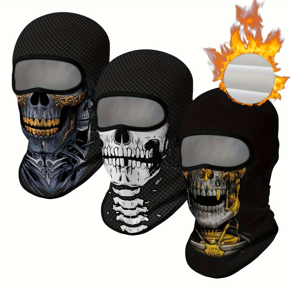 Meromibe Winter Fleece Balaclava Face Mask Ghost Skull Thermal Full Face Cover