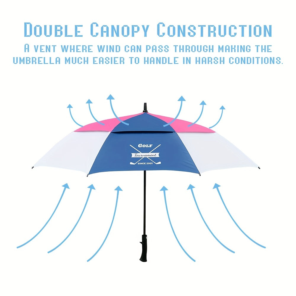 Golf Waterproof UV Protection Umbrella Double Layer Auto Open Large Size