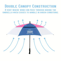 Golf Waterproof UV Protection Umbrella Double Layer Auto Open Large Size