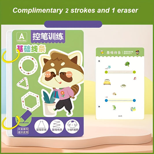Reusable Practice Book Set with Pens and Stickers
