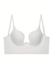 Solid Scoop Bra Comfy Push Up Bra Women's Lingerie