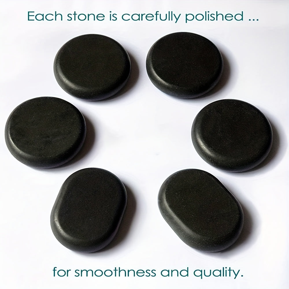 6pcs Large Massage Stones for Home Spa Muscle Relaxation Yoga Healing