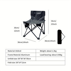 Portable Camping Chair with Carry Bag - Beach Hiking Fishing Picnic Stoo