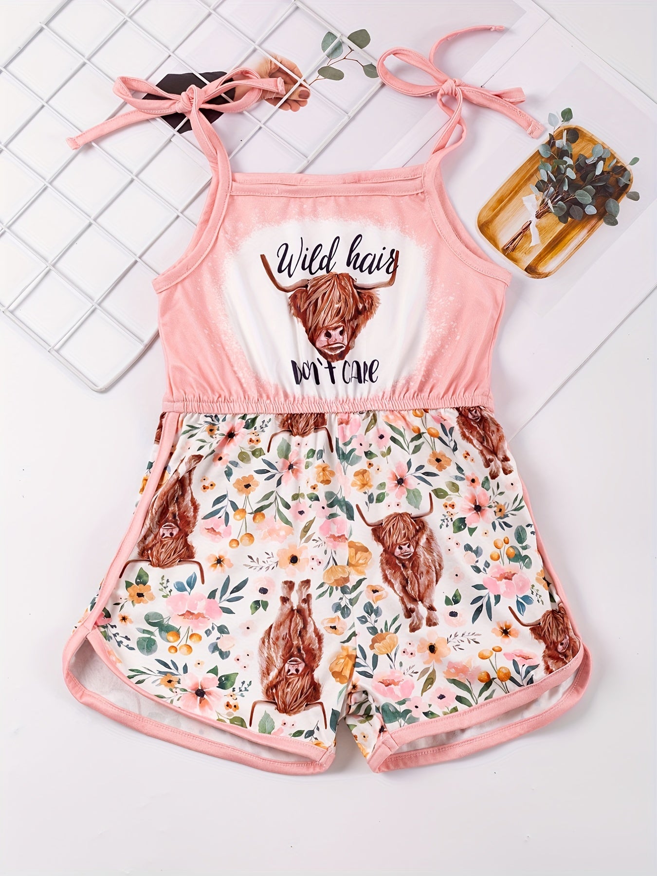 Toddler Girls MAMA TRIED Cactus Cami Rompers Jumpsuits