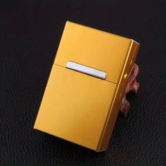 Metal Cigarette Case Portable 20 Capacity Anti-Squeeze Storage
