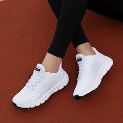 Women's Lightweight Mesh Sneakers Low Top Lace Up Comfy Cozy Round Toe Casual