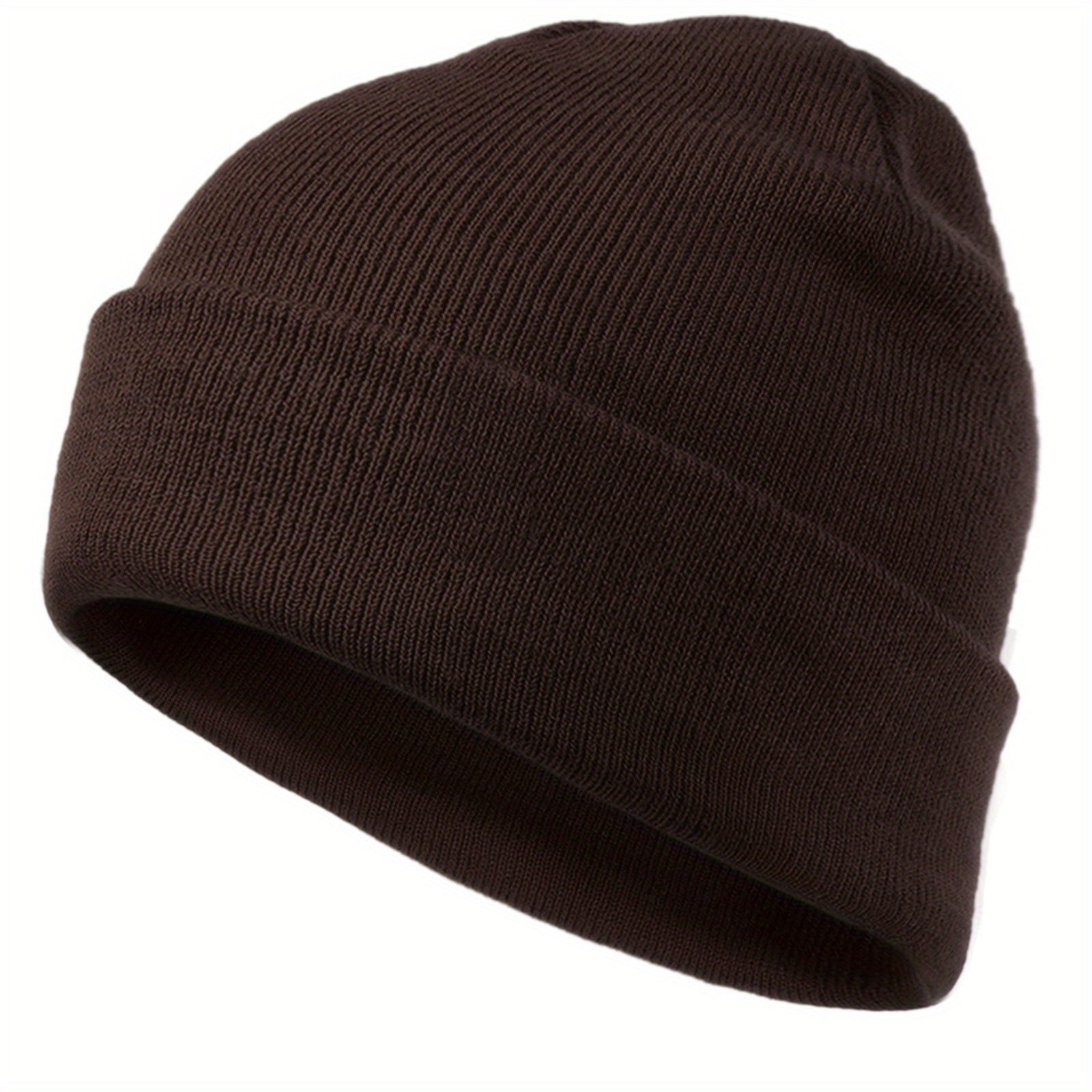Knitted Hat Beanie For Men Women Cuffed Plain Skull Hat