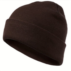 Knitted Hat Beanie For Men Women Cuffed Plain Skull Hat
