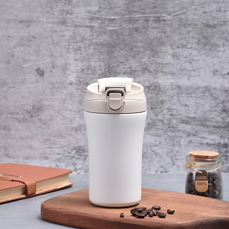 400ml Stainless Steel Water Bottle Portable Leakproof Flip Top Cup