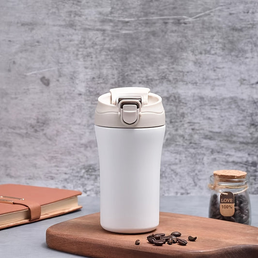 400ml Stainless Steel Water Bottle Portable Leakproof Flip Top Cup