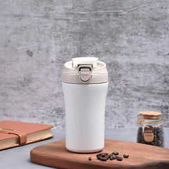 400ml Stainless Steel Water Bottle Portable Leakproof Flip Top Cup