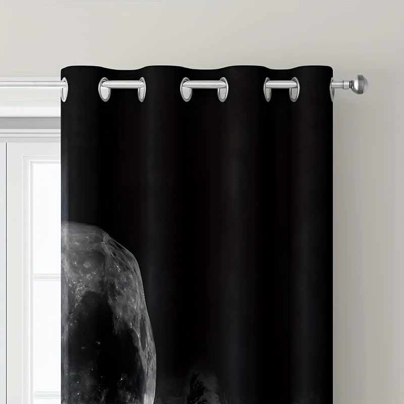 2pcs Leopard Flower Curtains for Home Decor