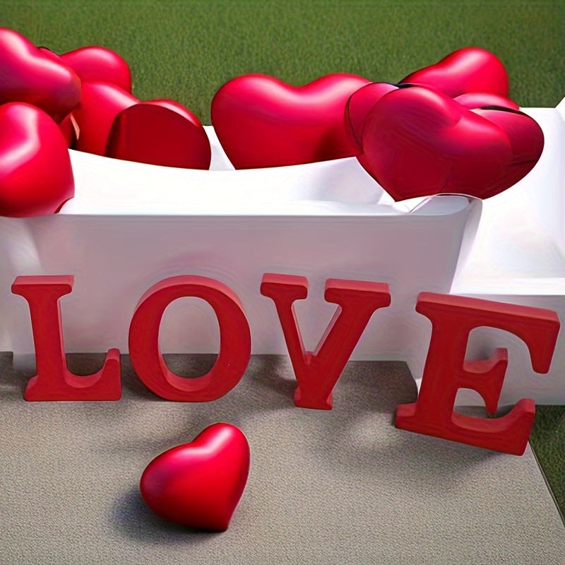 1PC Heart Wooden Sign Ornament for Home Wedding DIY