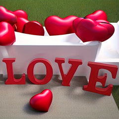 1PC Heart Wooden Sign Ornament for Home Wedding DIY