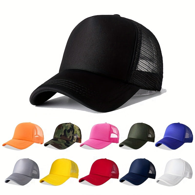 Candy Mesh Trucker Hat Lightweight Baseball Cap Unisex Sunshade Dad Hats