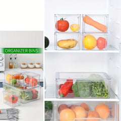 5pcs Refrigerator Storage Box Food Egg Dumpling Transparent Kitchen Accessories