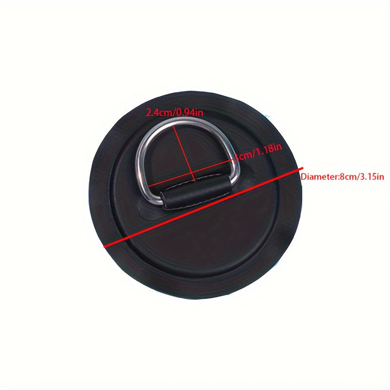 4pcs Stainless Steel D Ring Patches For Inflatable Boat Yacht Kayak
