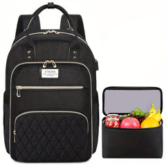 ETRONIK Women's Lunch Backpack 39 Laptop Backpack with Insulated Cooler