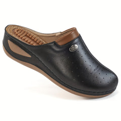 Massage Sports Sandals Faux Leather Round Toe Wear Resistance Non Slip Slides