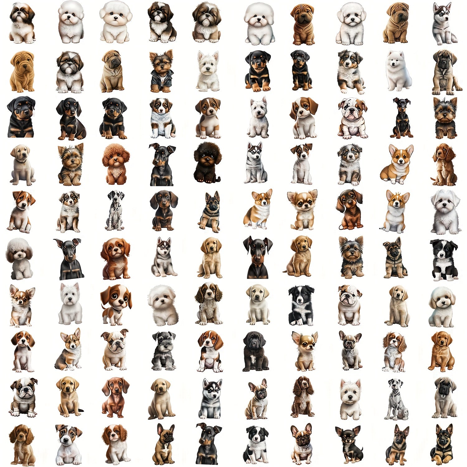 100pcs Milk Dog Series Graffiti Stickers Waterproof Decorative DIY Creative Toys