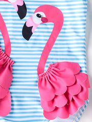 Baby Girls Flamingo Sleeveless Swimsuit