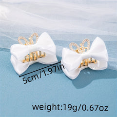 Kids Butterfly Bow Rabbit Ear Crown Hair Clip Rhinestone Princess Hairpin