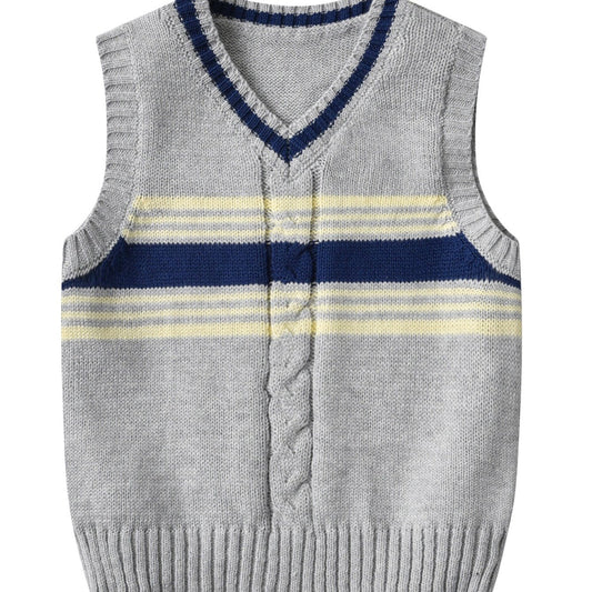 Boys Striped Sweater Vest