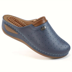 Massage Sports Sandals Faux Leather Round Toe Wear Resistance Non Slip Slides