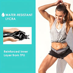 Sports Fitness Running Portable Belt With 2 Pockets Unisex Running Waist Bag