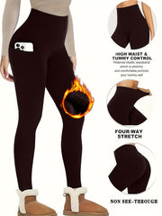 Winter Thermal High Waisted Sports Leggings Women's Activewear
