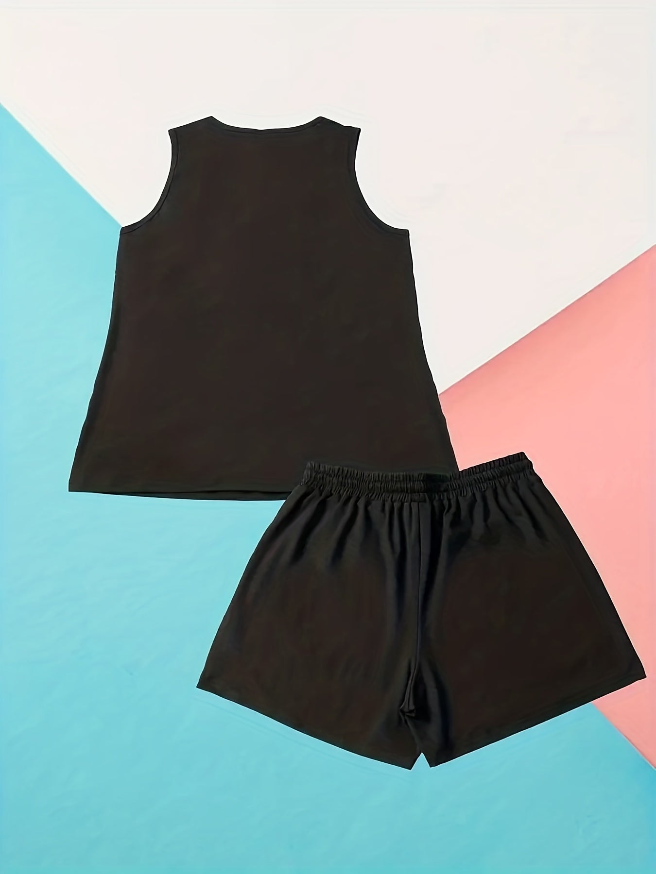 Dino Print Tank Top & Shorts Pajama Set