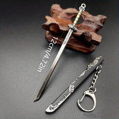 Ancient Sword Keychain Mini Weapon Toy Keyring Bag Charm Favors