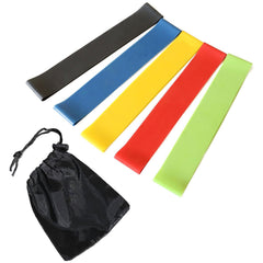 5pcs Latex Elastic Resistance Band for Yoga Fitness Hip Lifting Training