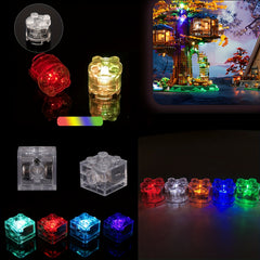 LED Light Up Building Bricks Set Multicolor Classic Transparent 2x2 1x4 Blocks