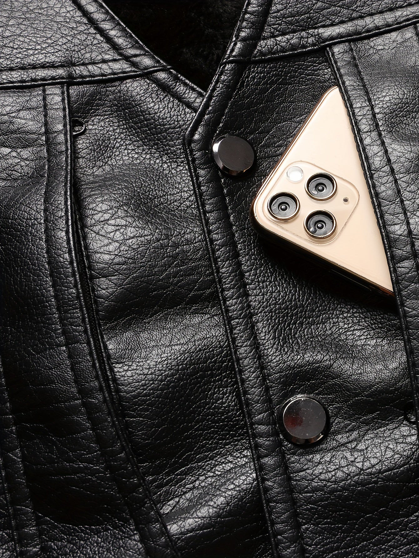 V Neck Smart PU Vest Men's Casual Solid Single Breasted Faux Leather Waistcoat