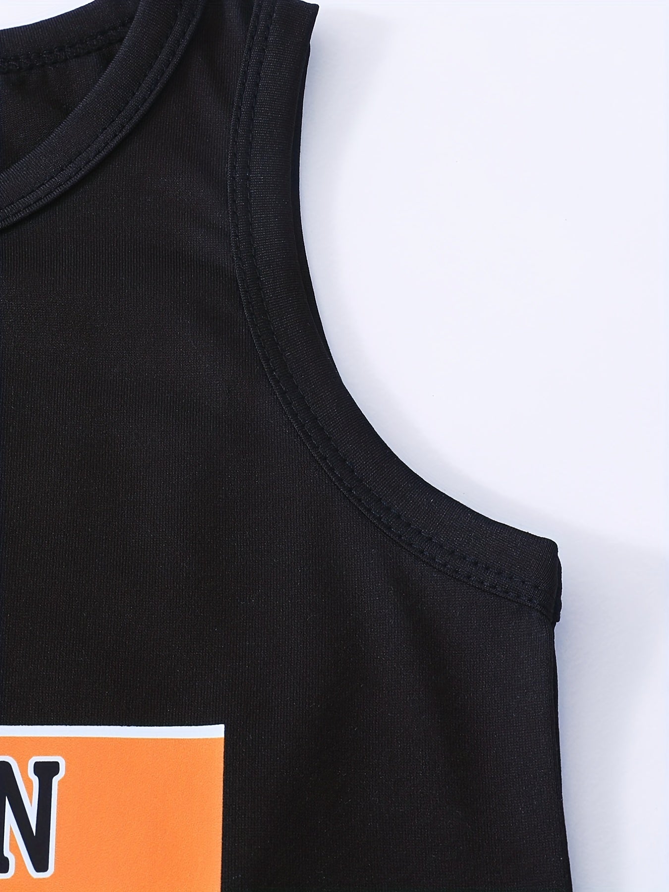 Boys Basketball Jersey Set Sleeveless Top & Shorts Quick Drying Tank