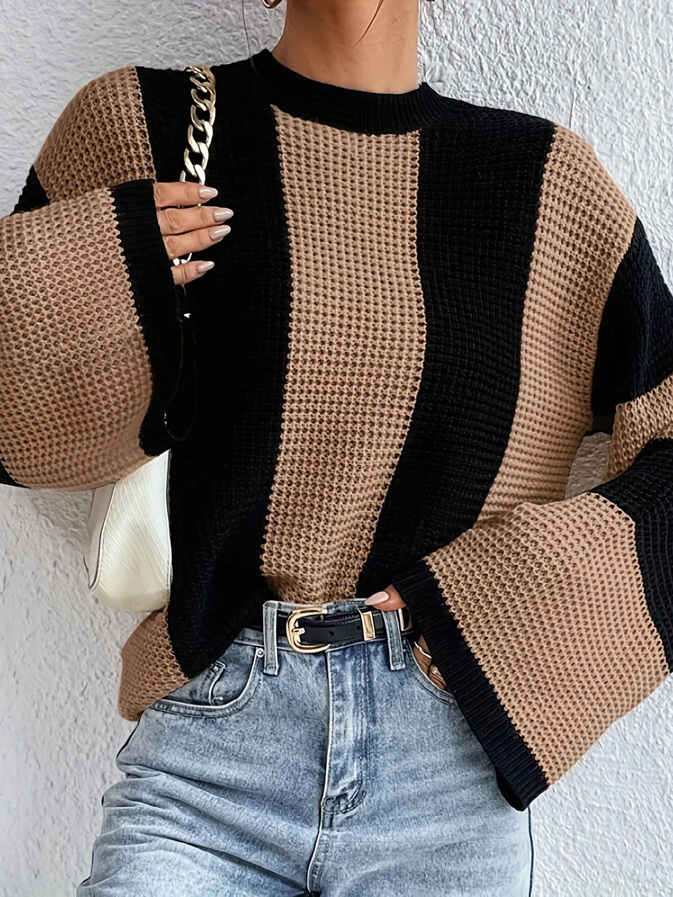 Colorblock Round Neck Jumper