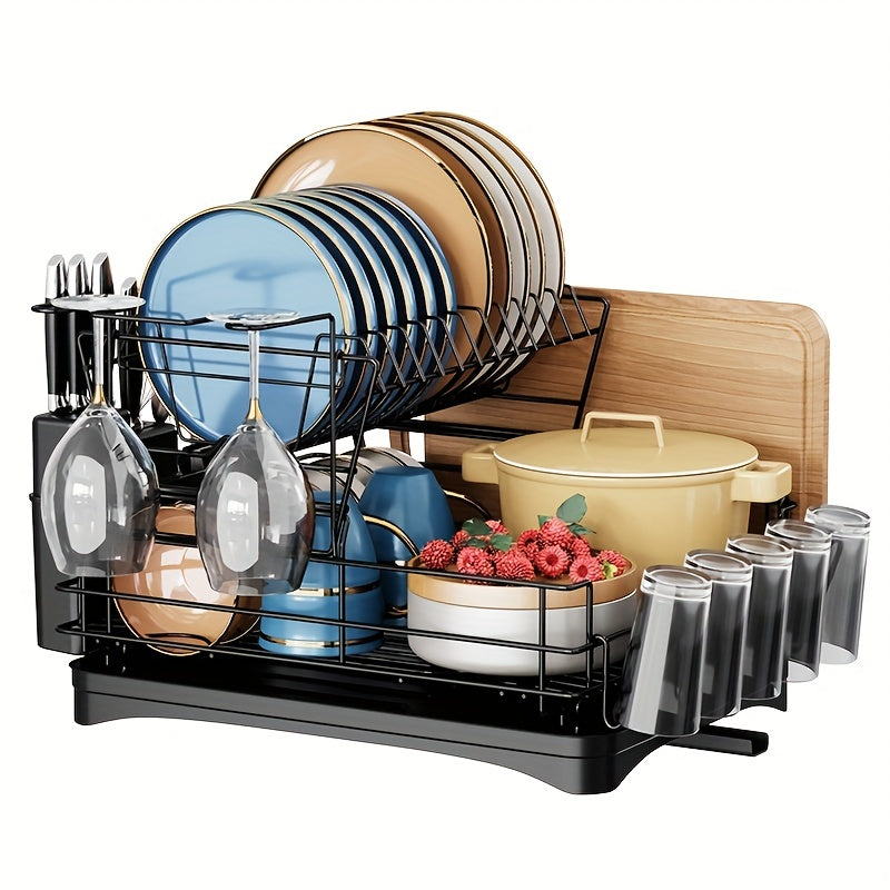 Over-The-Sink 2-Tier Dish Drying Rack Set