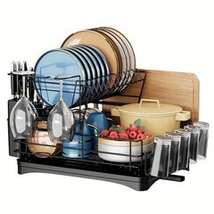 Over-The-Sink 2-Tier Dish Drying Rack Set