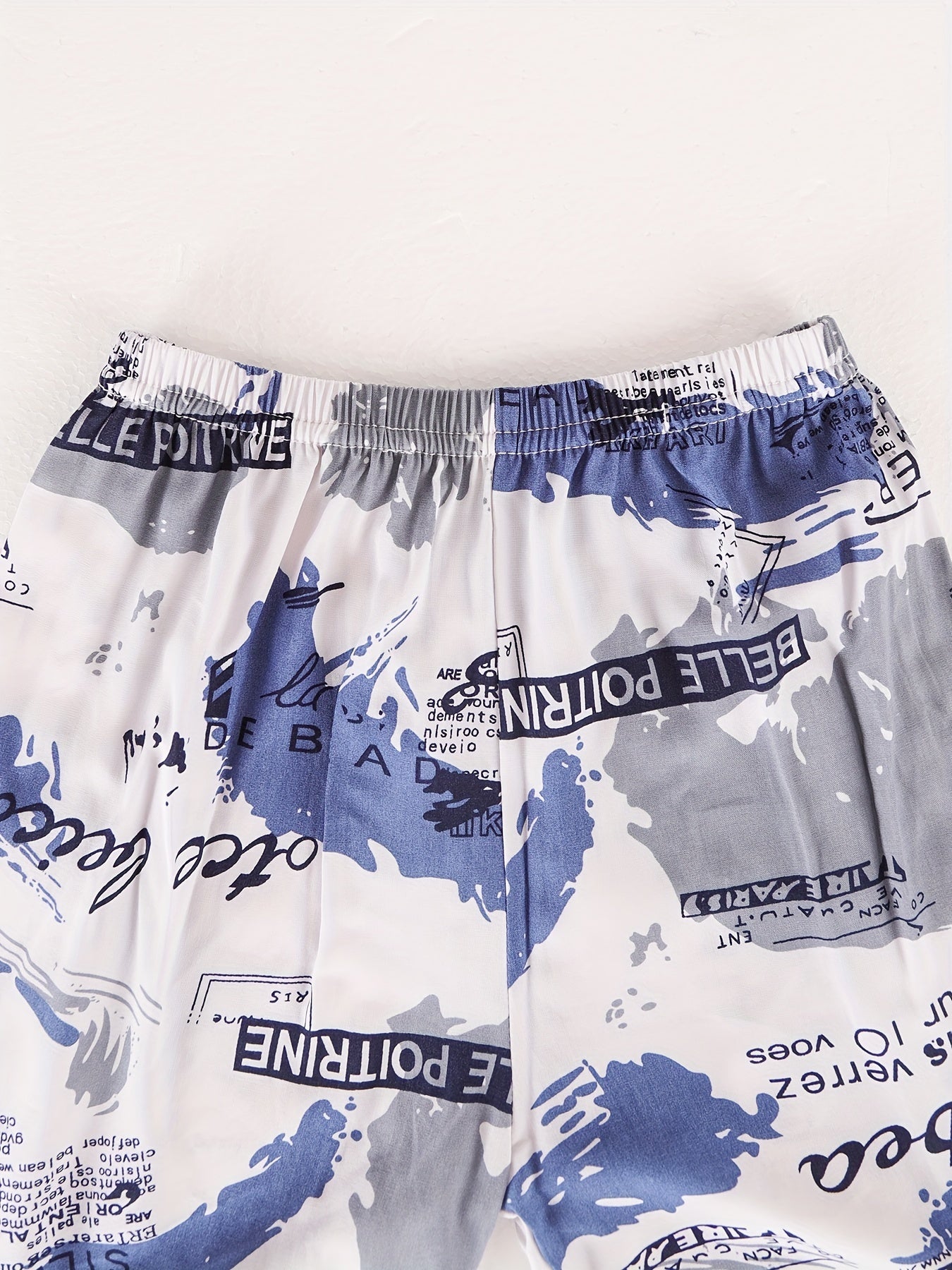 Boys Block Letter Print Casual Shorts