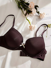 Push Up T Shirt Bra Breathable Comfortable Bow Tie Lingerie Underwear