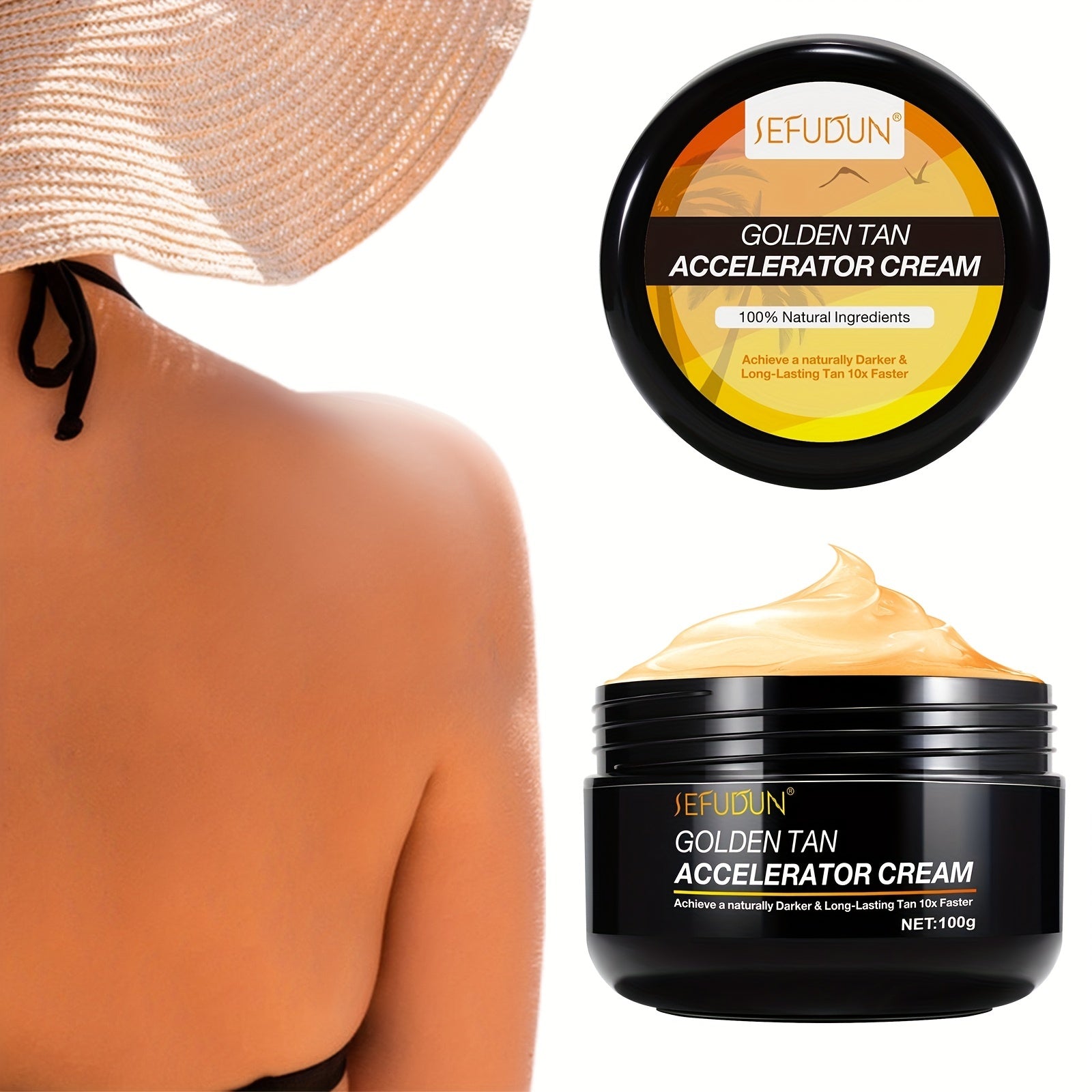 Self Tanning Gel Face Body Bronzer Lotion Wheat Summer Seaside Sunbathing