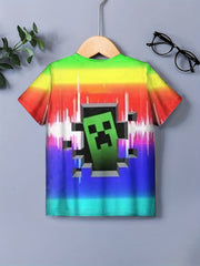 Kids Creeper Inside Graphic Short Sleeve Gamer Top