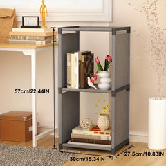 3-Layer Bookshelf Storage Rack Waterproof Utility Stand