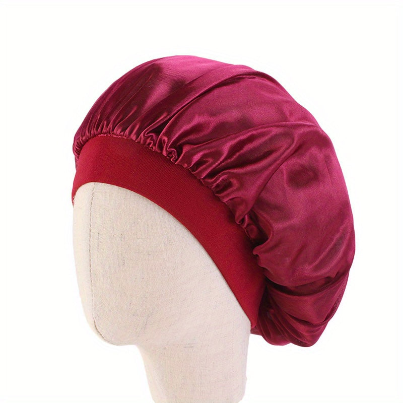 Girls Sleeping Bonnet Hat Elastic Nightcap for Long Hair Kids